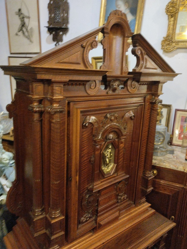 Cabinet - Neo-renaissance - Walnut - Bronze - V. 1880.