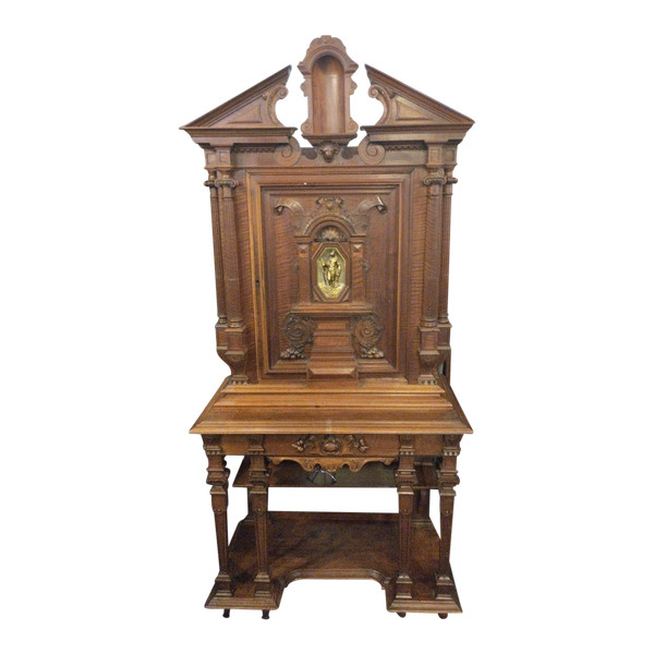 Cabinet - Neo-renaissance - Walnut - Bronze - V. 1880.