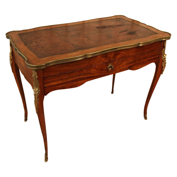 Petit Bureau Plat d'époque Louis XV De Commande