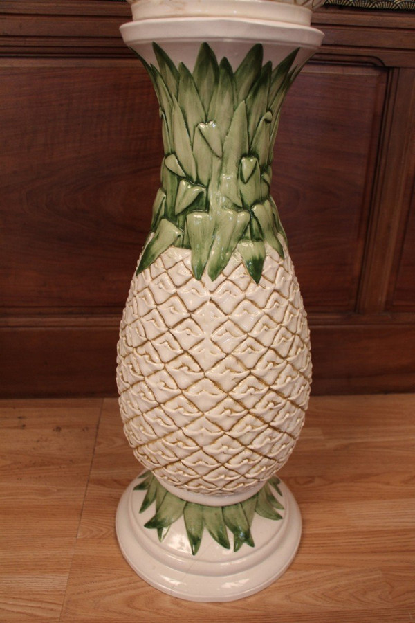 Column With Its Earthenware Pot Cover, Pineapple Model