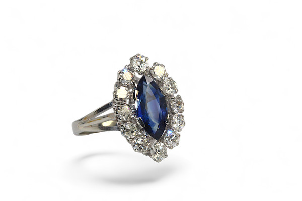 Sapphire and Diamond Ring