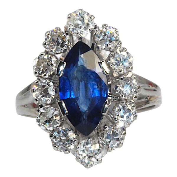 Sapphire and Diamond Ring