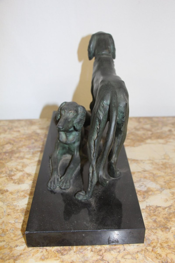 Bronze Aux Levriers art deco 