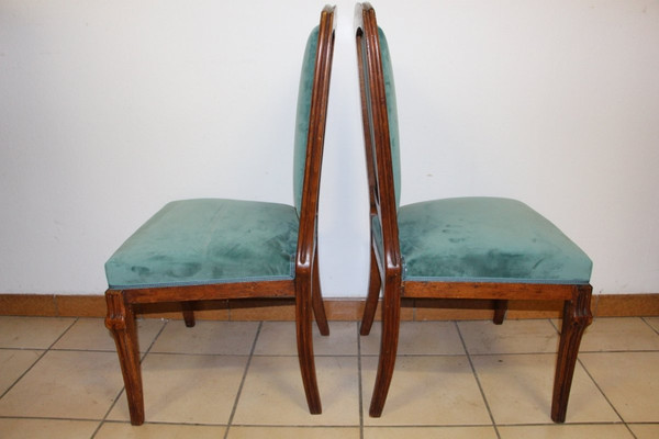 Paire De Chaises " berce des pres " emile gallé