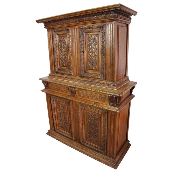 Kleines Doppel-Sideboard im Renaissance-Stil, 149 cm hoch