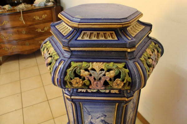 Stove In Toul-bellevue Earthenware, Decor By Auguste Majorelle