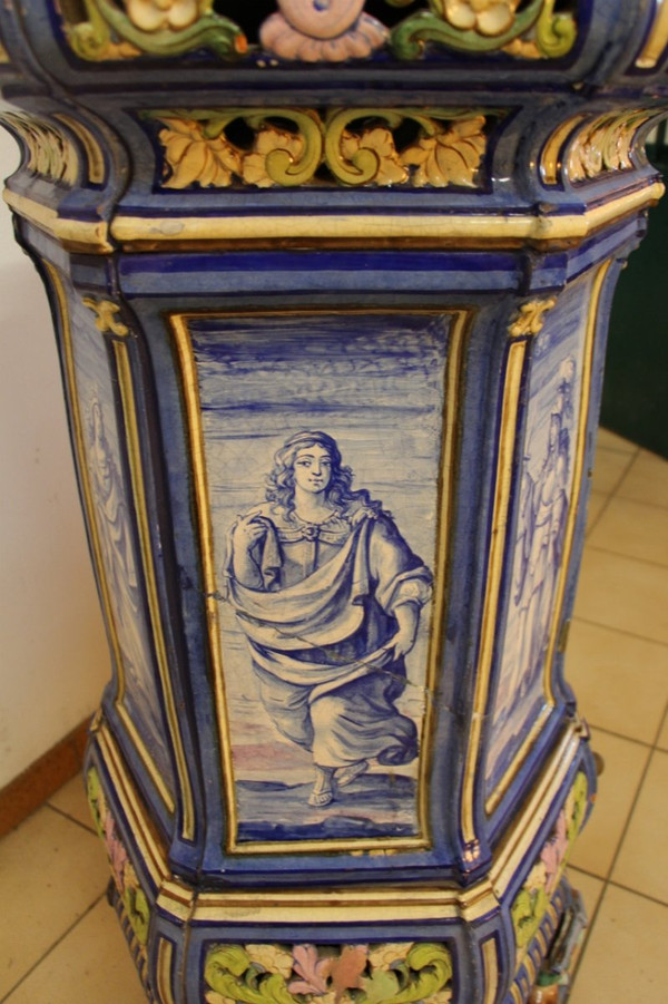 Stove In Toul-bellevue Earthenware, Decor By Auguste Majorelle