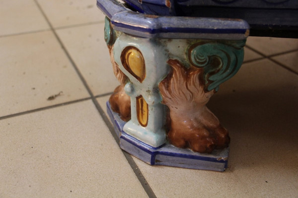 Stove In Toul-bellevue Earthenware, Decor By Auguste Majorelle