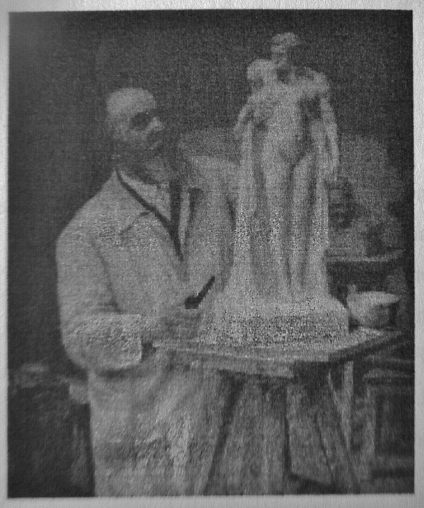 large preparatory sculpture by alfred finot for the vase