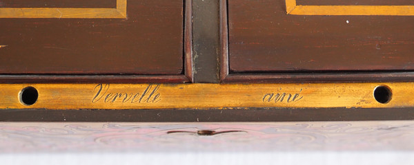 Vervelle Aîné: Boulle marquetry tea caddy, 19th century circa 1840 - 1850