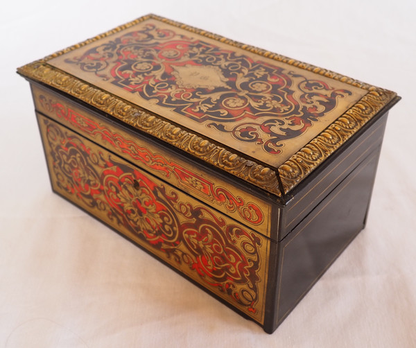 Vervelle Aîné: Boulle marquetry tea caddy, 19th century circa 1840 - 1850