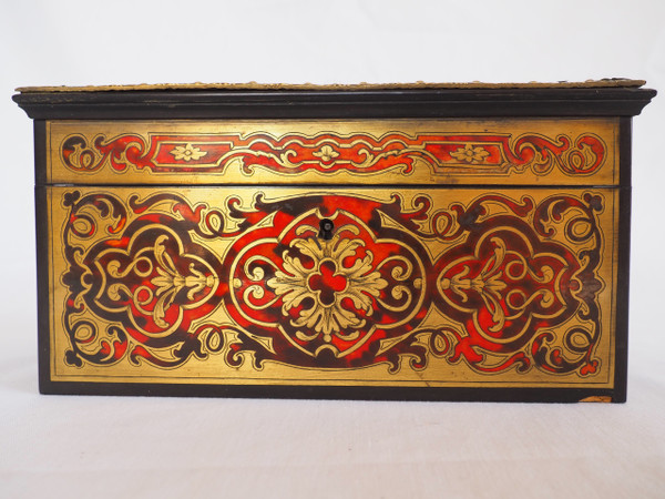 Vervelle Aîné: Boulle marquetry tea caddy, 19th century circa 1840 - 1850