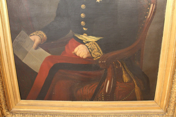 Huge Portrait Of Baron Général Gorsse, Deputy And Mayor Of Albi 1853