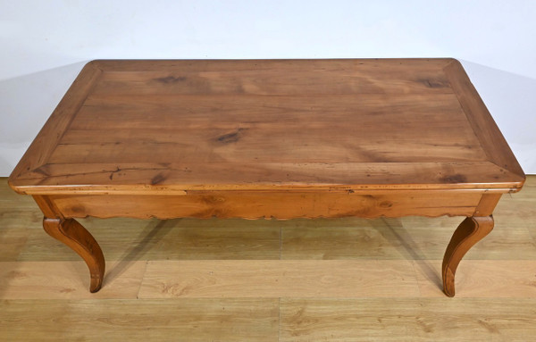 Farmhouse table with cherry wood leaves 10 to 16 place settings - 2nd Part XIXth century