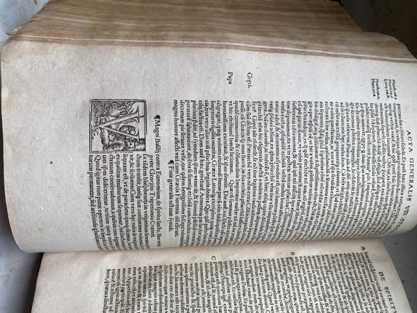 RARO e importante LIBRO DI PERIODO RINASCIMENTALE di grandi dimensioni "CONCILE GENERALE" Stampato a Colonia nel 1538