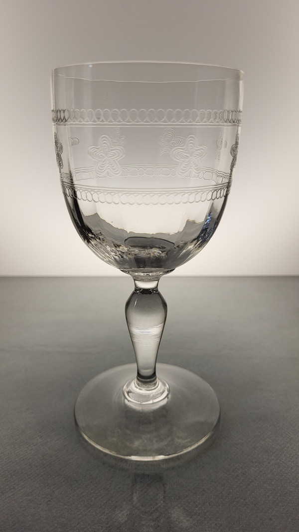 Set de 9 verres à eau / vin Fin XIXème - Déb. XXème