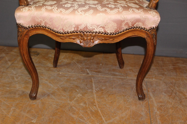 Fauteuil d'époque Louis XV En Bêtre XVIII