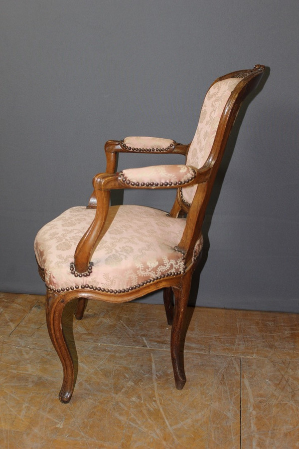 Fauteuil d'époque Louis XV En Bêtre XVIII