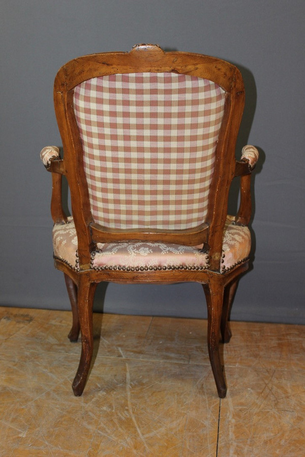 Fauteuil d'époque Louis XV En Bêtre XVIII