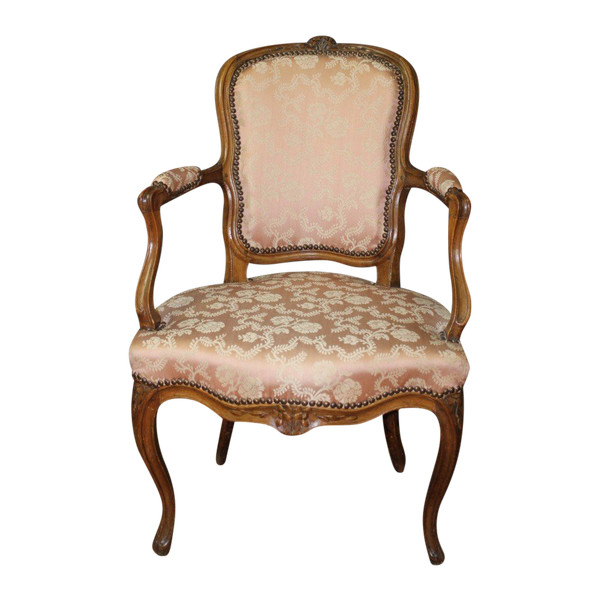 Fauteuil d'époque Louis XV En Bêtre XVIII