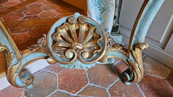 Pair of Louis XV style consoles, Napoleon III period.