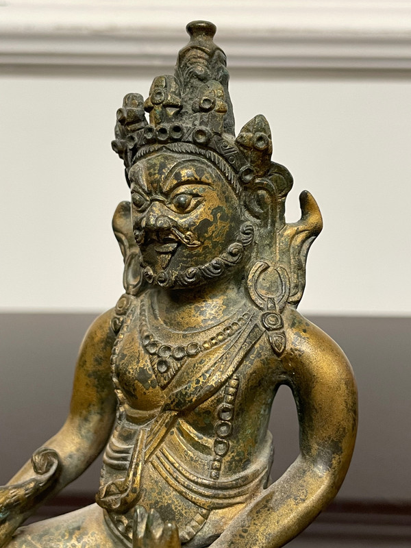 Statuette Kubera en bronze doré Tibet Ou Népal 19ème