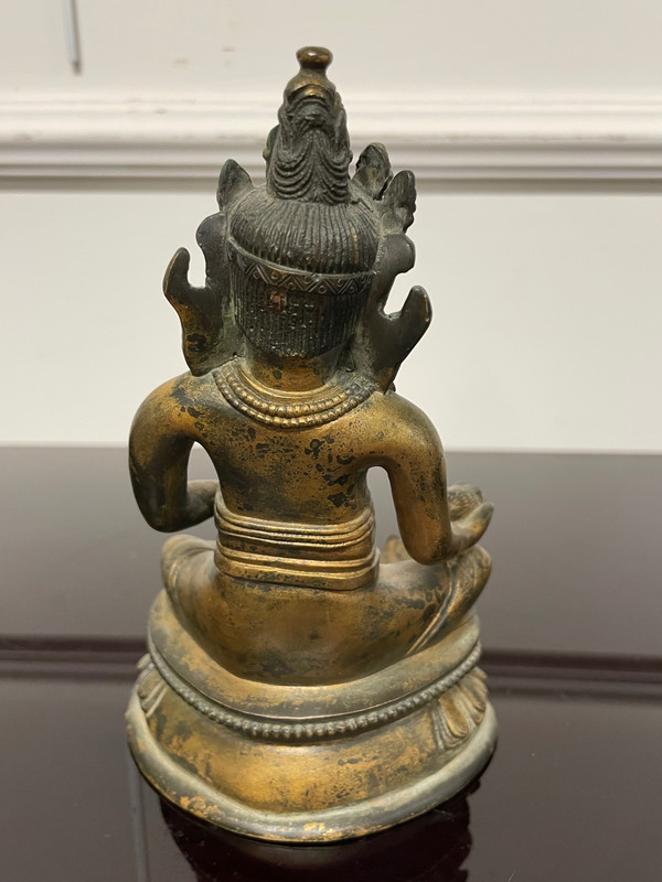 Statuette Kubera en bronze doré Tibet Ou Népal 19ème