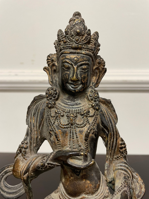 Maitreya Buddha statuette Bronze China 18th century