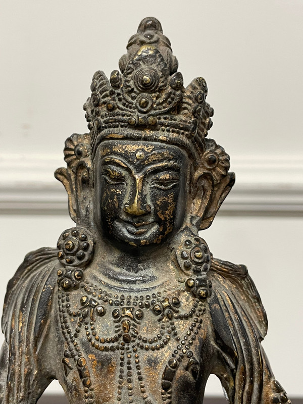 Maitreya Buddha statuette Bronze China 18th century