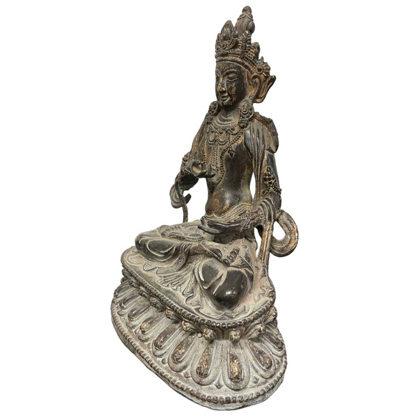 Maitreya Buddha statuette Bronze China 18th century