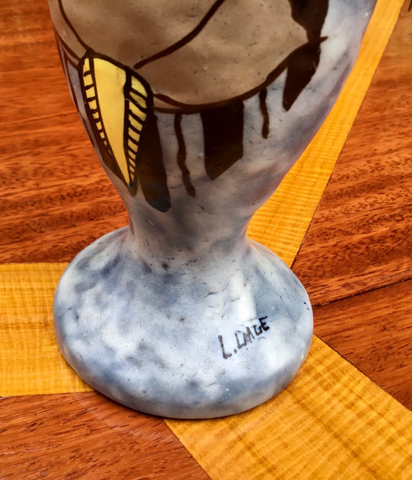 Vaso in ceramica smaltata Art-Deco di Louis Dage e EugèneVal