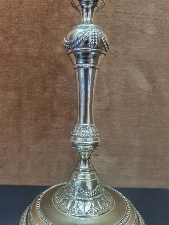 Candlestick, Gilt bronze, Louis XVI period.