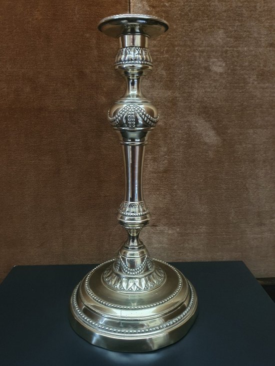 Candlestick, Gilt bronze, Louis XVI period.