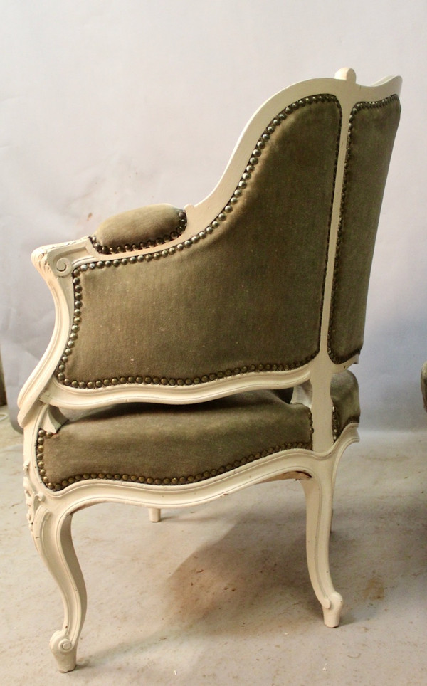 Pair De Fauteuils Corbeille De Style Louis XV