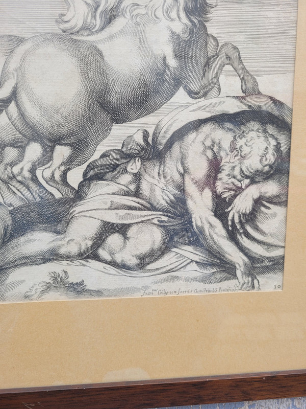 Aurore Et Cephale, Gravure Encadrée, Carracci, XVIIème Siècle ?