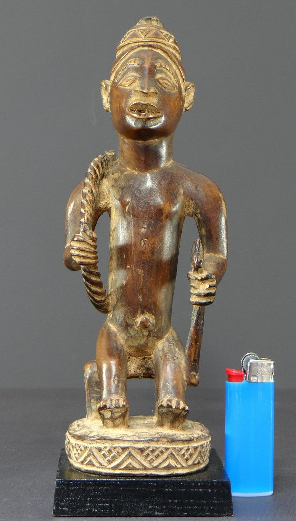 République Démocratique Du Congo, Peuple Bakongo Vers 1950, Statue d'Un Personnage De Haut Rang.