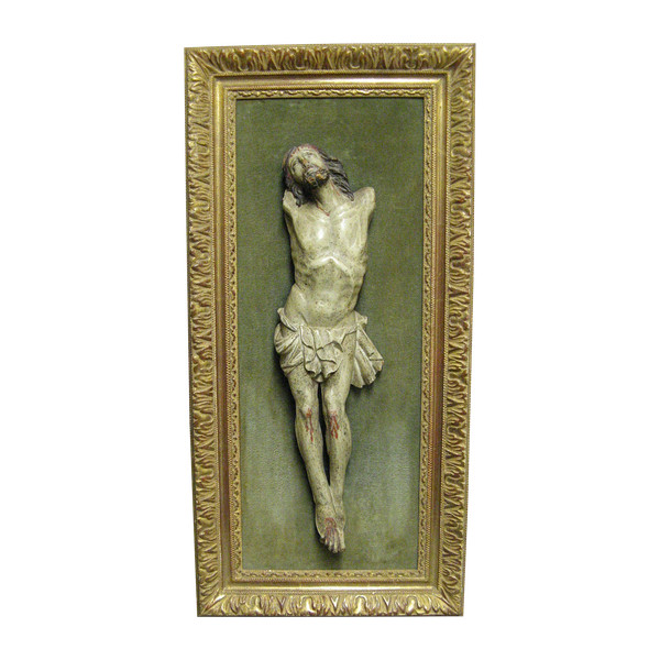 Christ en bois sculpté polychrome, XVIIIe siècle 