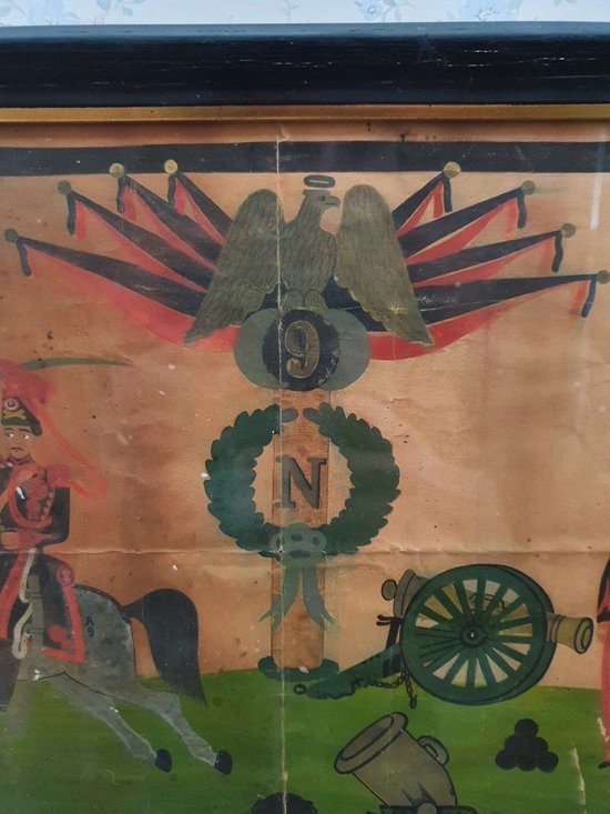 Naïve Military Drawing, Mixed Technique, 19th century.