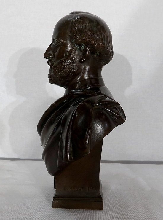 Busto in bronzo "Il conte di Chambord" di J-L Véray - Fine del XIX secolo