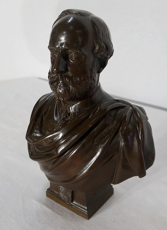 Busto in bronzo "Il conte di Chambord" di J-L Véray - Fine del XIX secolo