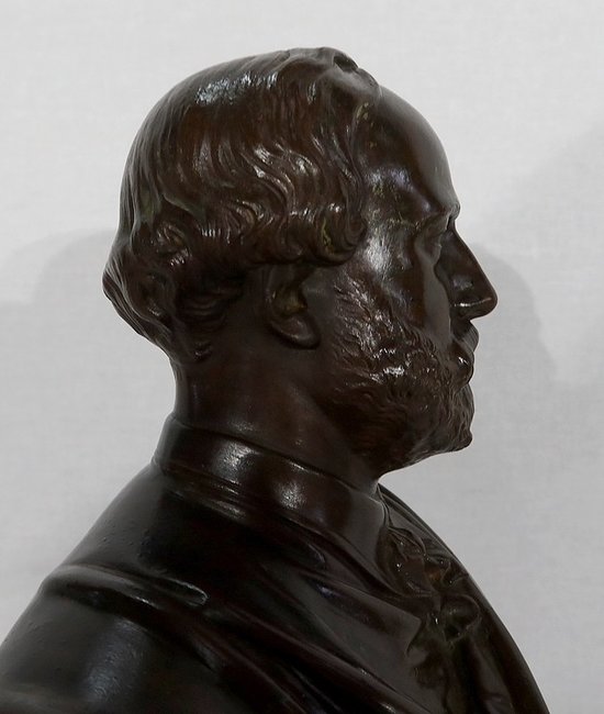 Busto in bronzo "Il conte di Chambord" di J-L Véray - Fine del XIX secolo