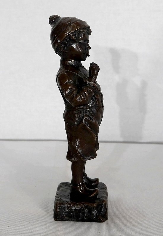 Bronze "The Little Smoker" by J. Schmidt-Felling - 2nd half of the 19th century