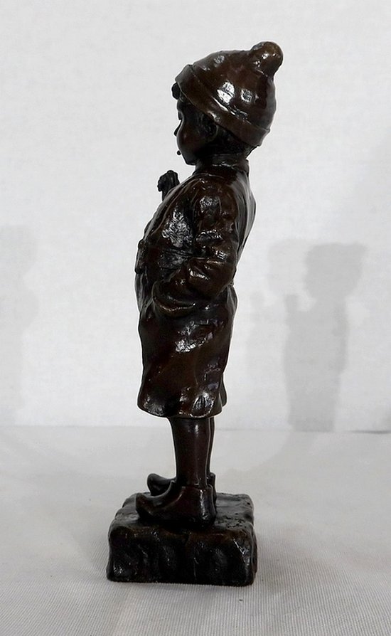 Bronze "The Little Smoker" by J. Schmidt-Felling - 2nd half of the 19th century