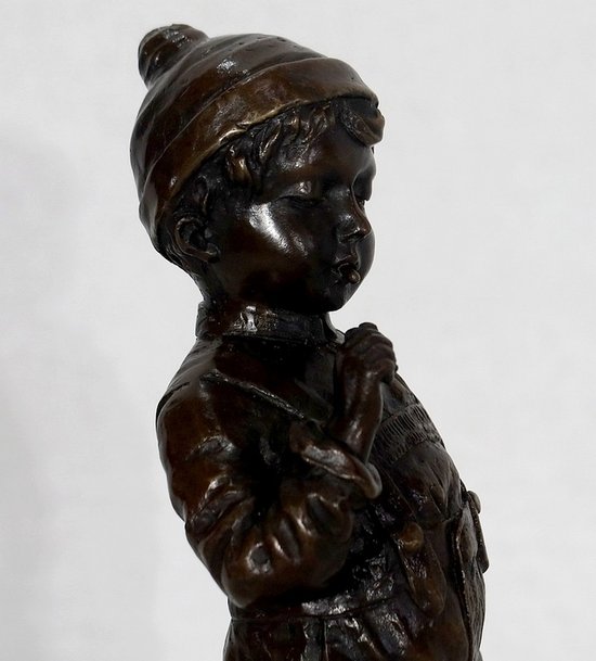 Bronze "The Little Smoker" by J. Schmidt-Felling - 2nd half of the 19th century