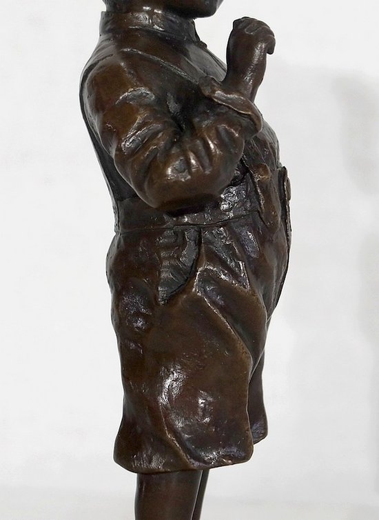 Bronze "The Little Smoker" by J. Schmidt-Felling - 2nd half of the 19th century