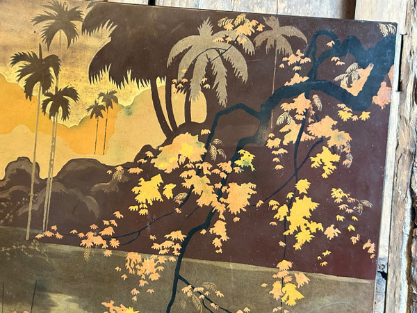 Lacquer Panel From Vietnam Circa 1950 Signed Lam - Vietnamese 