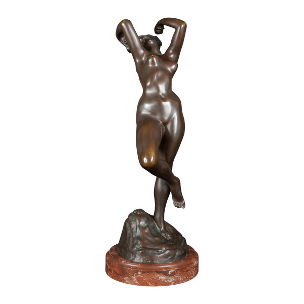 Statua in bronzo "LA DANZATRICE CON LE CASTAGNETTE" di JEF LAMBEAUX (1852 – 1908):