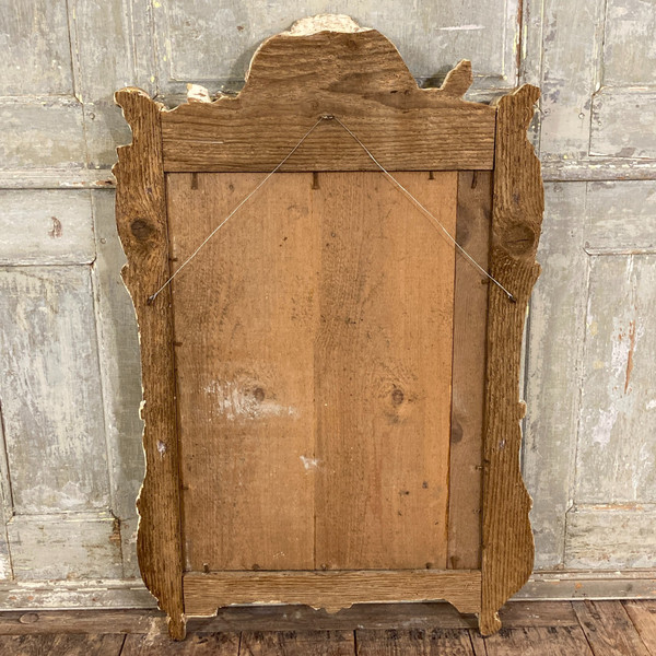 Miroir en bois doré XVIII