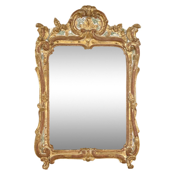 Miroir en bois doré XVIII