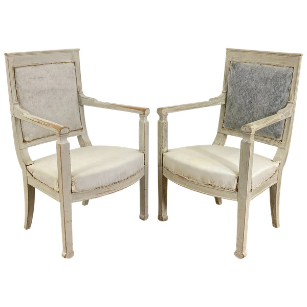 Pair of Consulate period seats